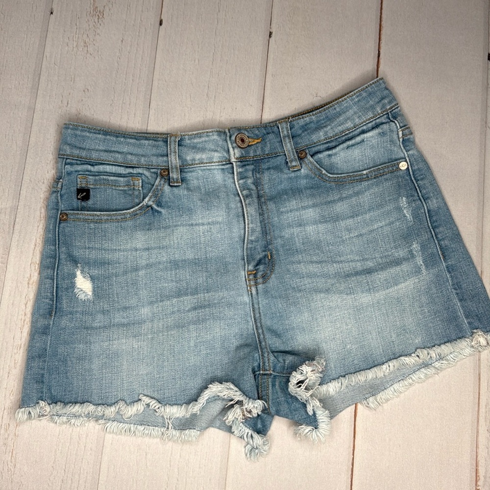 KanCan Distressed Denim Frayed Shorts - Size Medium